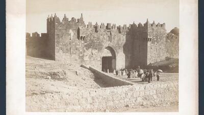 The Damascus Gate in Jerusalem, taken by Felix Bonfils, circa 1867-1880. Copyright Hisham Khatib