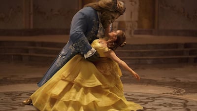 Dan Stevens as the beast, left, and Emma Watson as Belle in the animated classic Beauty and the Beast. Disney via AP Photo