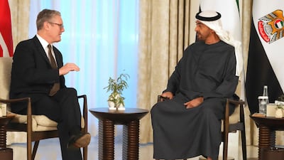 Britain's Prime Minister is making the trip to strengthen trade ties in the Gulf. AFP