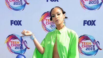 Megalyn Echikunwoke attends the 2019 Teen Choice Awards in California on August 11, 2019. AP