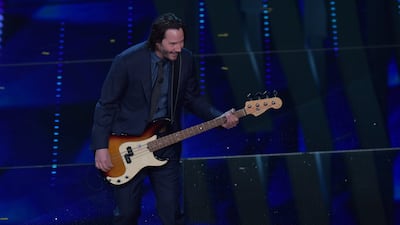 Actor Keanu Reeves was the bassist of the rock band Dogstar in the 1990s. Getty Images