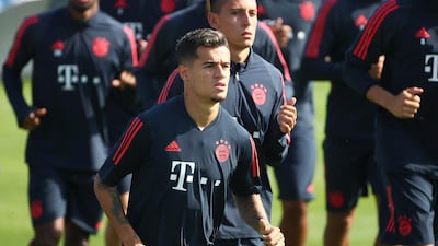 Bayern Munich's Philippe Coutinho during training at the Allianz Arena in Munich ahead of Wednesday's Champions League match against Crvena Zvezda. Reuters