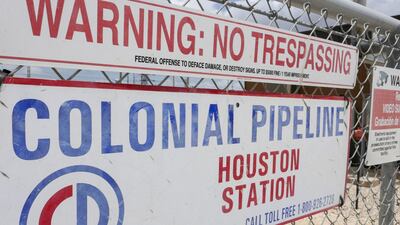The Colonial Pipeline Houston Station facility in Pasadena, Texas. The US oil conduit shut down for days by a cyber attack earlier this month. AFP