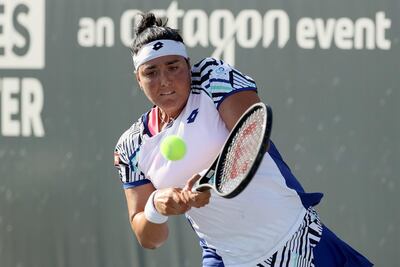 Tunisia's Ons Jabeur during her quater-final defeat against American teenage Cori Gauff at the Top Seed Open. AFP