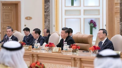UAE and China in talks at the Presidential Palace in Abu Dhabi.