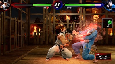 Akira lands a decisive strike on Goh in Virtua Fighter 5 REVO World Stage, Sega's latest update to its long-running fighting game series. Photo: Sega