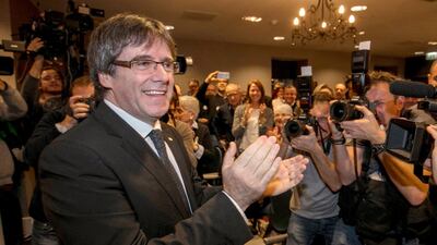 A Spanish judge has withdrawn arrest warrants for ousted Catalan leader Carles Puigdemont and four members of his former cabinet who were fighting extradition from Belgium. (AP Photo/Olivier Matthys, File)