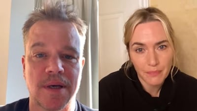 Matt Damon and Kate Winslet, stars of 2011 film 'Contagion', send a message during the Covid-19 outbreak. YouTube
