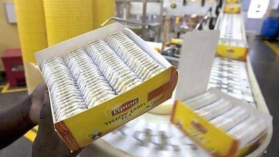 The Unilever/Lipton factory in Dubai. The company has patented a new process aimed at producing a less-bitter cup of tea. Jeff Topping / The National