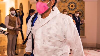 Rajasthan Royals player Robin Uthappa at the team hotel in Dubai for IPL 2020. Courtesy Rajasthan Royals twitter / @rajasthanroyals