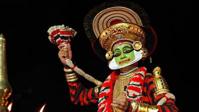 Sooraj Nambiar doing koodiyattam. Courtesy Traditions Live