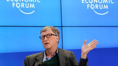 Bill Gates, the founder of Microsoft, speaks at the World Economic Forum annual meeting in Davos, Switzerland. Denis Balibouse/Reuters