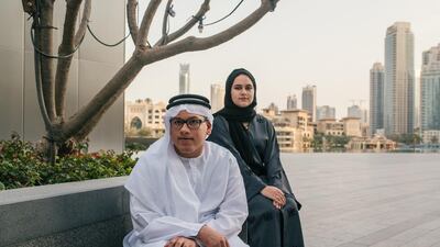Salem Al Mehari, 19, and his sister Aisha Al Mehari, 18, in Dubai. Alex Atack for The National