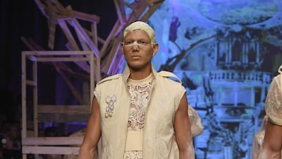 Sleeveless tunics reigned among the menswear. Getty Images