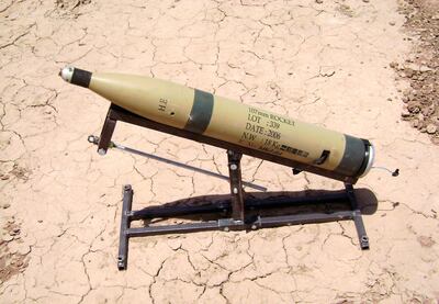 An Iranian 107mm Fajr-1 rocket. Courtesy Multi National Force-Iraq