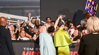 Pegg and Atwell interact with fans