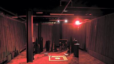 Titled 'Neither Visible nor Concealed', the exhibition by Ayesha Hadhir, Rawdha Khalifa Al Ketbi, Shaikha Fahad Al Ketbi explores how found objects are linked to memory and heritage. Reem Mohammed / The National