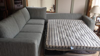 A made-to-measure sofa bed by Seriously Sofa. Multi-functional furniture is ideal for small spaces.