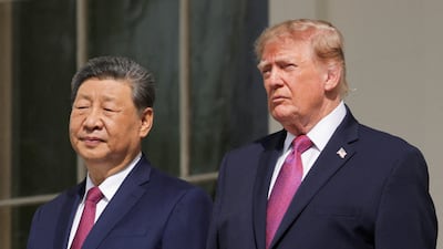 Chinese President Xi Jinping, left, and US President Donald Trump, are at loggerheads over export controls. Reuters