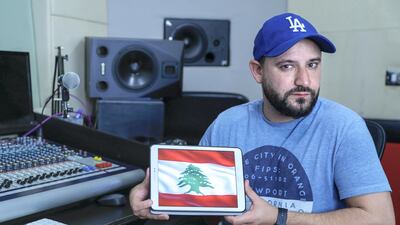 Abu Dhabi-based Lebanese rapper Jehad Dabab has recorded a song in aid of Lebanon. Victor Besa / The National