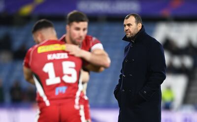 Lebanon head coach Michael Cheika ahead of the Rugby League World Cup quarter-final against Australia at John Smith's Stadium in Huddersfield, England, on November 4, 2022. Getty Images