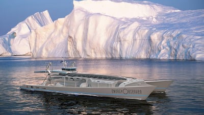 The Energy Observer will be powered by the Sun, the wind and self-generated hydrogen when it sets sail in February. Kadeg Boucher / Energy Observer