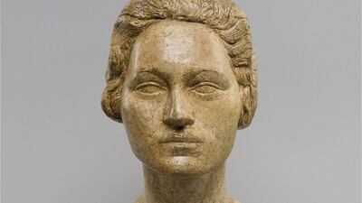 Alberto Giacometti Head of Ottilia Circa 1925 Plaster 38 × 21.5 × 16.6 cm Fondation Giacometti, Paris courtesy of Picasso-Giacometti exhibition