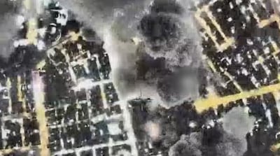 Israeli military footage showing the bombing of Ali Khamenei's underground bunker. Photo: Israel military