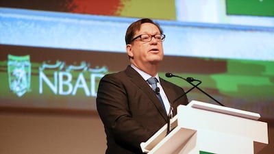 Alex Thursby, NBAD’s chief executive, said that Basel III was constraining on trade and yet over-aggressive on mortgages during the second day of the Global Financial Markets Forum. Fatima Al Marzooqi / The National
