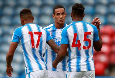 Soccer Football - Huddersfield Town vs Udinese - Pre Season Friendly - Huddersfield, Britain - July 26, 2017 Huddersfield's Tom ince celebrates scoring their first goal with team mates Action Images via Reuters/Jason Cairnduff