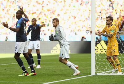 Paul Pogba had been credited with France's winner against Australia on Saturday. Robert Cianflone / Getty Images