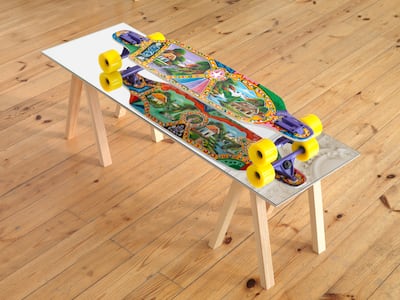 'Dreams on Wheels, Kabul' (2013); wood, acrylic paint; painted by Ustad Abdullah, commissioned by Jeanno Gaussi. Photo: Jeanno Gaussi