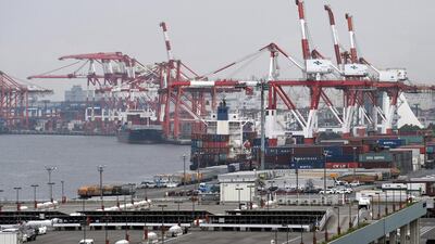 The Oi container terminal in Tokyo. The government is due to propose US$93bn in extra stimulus in coming months. Franck Robichon/EPA