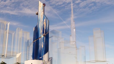 A rendering of Thrillboard, which is part billboard, part observation deck and part roller coaster, developed by Edie Sotto. Sotto / Colab