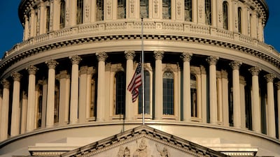 The US flag flies at half mast at the Capitol in Washington in honour of Albright. AFP