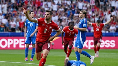 Soccer Football - Euro 2024 - Round of 16 - Switzerland v Italy - Berlin Olympiastadion, Berlin, Germany - June 29, 2024 Switzerland's Remo Freuler celebrates scoring their first goal REUTERS / Annegret Hilse TPX IMAGES OF THE DAY