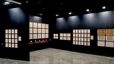 8 Experimenter. One of the most daring booths was Experimenter Gallery from Kolkata. The gallery, which is only five years old and in its fourth year at the fair, decided to go with a solo show from the emerging artist Hajra Waheed. A Montreal-based artist who grew up in Saudi Arabia, Waheed has imagined nine fictional characters who are searching for something but get lost along the way. The black-walled booth was filled with the observations of the fictional journey of just one of these characters, including notes, sketches, photographs and a stop-frame storyboard for a film. In an environment where most galleries choose their star pieces and aim to boost sales, this choice shows guts – and we think it paid off. Courtesy Experimenter Gallery