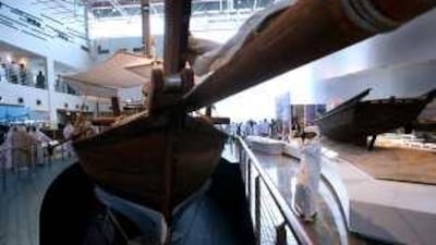 Al Sama'a, a traditional craft used to collect pearls in the Northern Gulf, is one of the boats displayed at the Sharjah Maritime Museum.