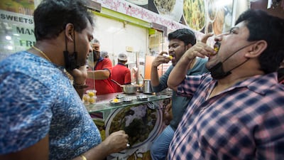 Taking a snack break.