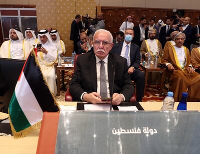 Palestinian Foreign Minister Riyad Al Maliki. EPA