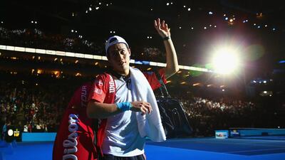 Kei Nishikori was one of the first-times at the ATP World Tour Finals who shrunk in the spotlight at O2 Arena in the tournament. Clive Brunskill / Getty Images