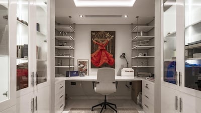 The private study is a slightly blander affair.