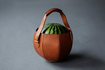 Tsuchiya Kaban debuted its Watermelon Tote this summer, in an attempt to showcase its mastery of leather while creating a moment of levity in difficult times. Courtesy Tsuchiya Kaban