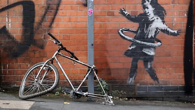 A Banksy artwork in Nottingham, England. Reuters