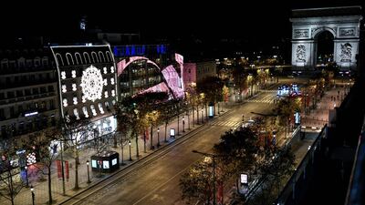 The Champs-Elysees Avenue and Arc de Triomphe in Paris. AFP