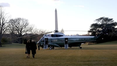 He will receive a military sendoff at Maryland's Joint Base Andrews and deliver his final remarks as president. Reuters