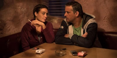 A still from the film with Sabri as the title character alongside Hakim Boumasoudi, who plays her lover, Lassaad. Tiff