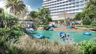 A rendering of the lazy river