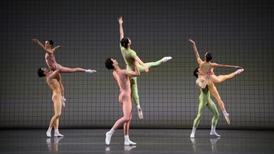 Dancers perform during a dress rehearsal for The Australian Ballet's Prism at the Sydney Opera House. EPA