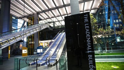 The entrance to the newly constructed skyscraper, The Leadenhall Building, on September 9, 2014 in London. Oli Scarff / Getty Images